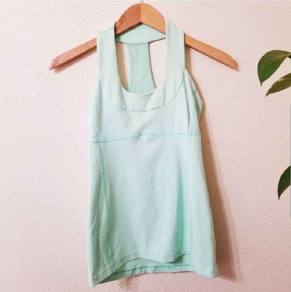 Lululemon Mint Green Racerback Scoop Tank Workout